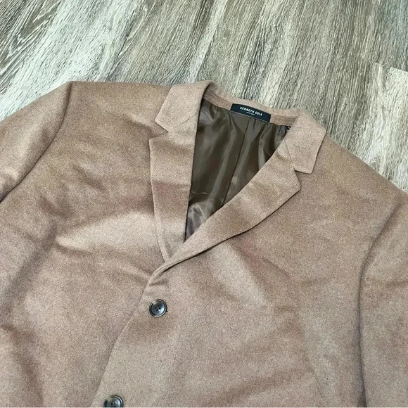 Mens Kenneth Cole New York Brown Wool Blend Coat - R52 - Picture 2 of 12